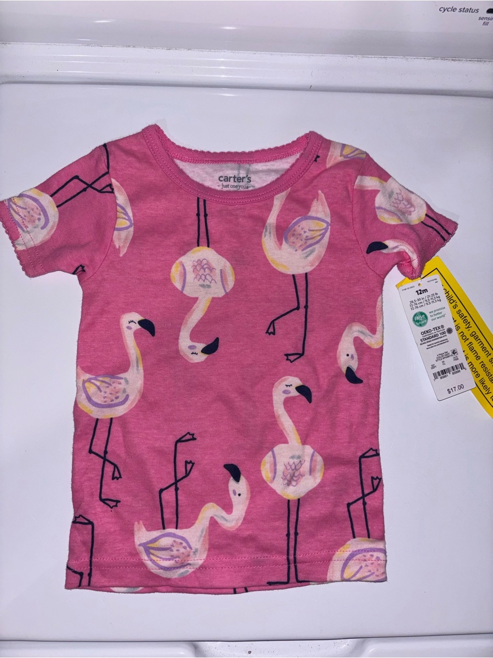Carter's Pink Flamingo Graphic Short Sleeve Tee | 12months